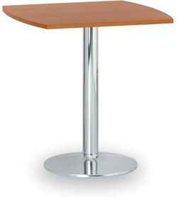 Konferenčný stolík FILIP II, 660x660 mm, chrómovaná podnož, doska čerešňa