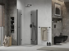 Mexen Lima Duo sprchovací kút 80 x 80 cm, 6mm číre sklo-čierny profil, 856-080-080-70-00-02