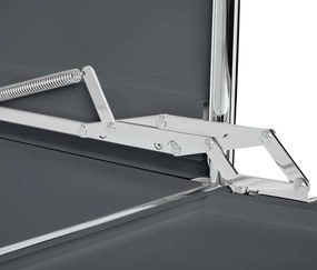 Nízka kovová odkladacia skrinka »CN3« s výklopnými priehradkami, sivá