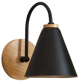 Toolight, nástenná lampa FOREST 1xE27 APP932-1W, čierna-hnedá, OSW-03856