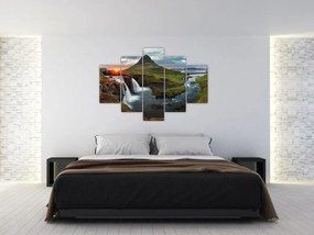 Obraz - Kirkjufell pri západe slnka (150x105 cm)