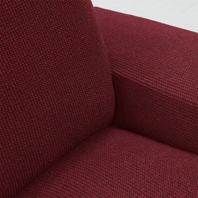 Super strečové poťahy HARMONIA bordó sedačka s otomanom vľavo (š. 210 - 320 cm)