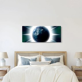 Obraz ožiarenej planéty (120x50 cm)