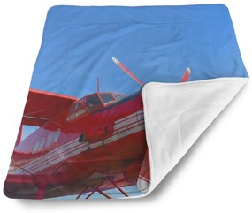 Sablio Deka pre bábätko Červené lietadlo - 90x120 cm