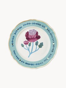 Ručne vyrobený plytký tanier Geranium
