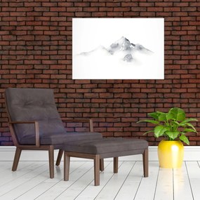 Obraz - Atramentová maľba hôr (90x60 cm)