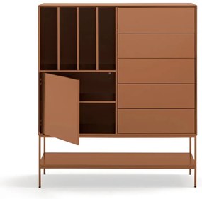 Skrinka v tehlovej farbe 120x140x45 cm Platt – Teulat