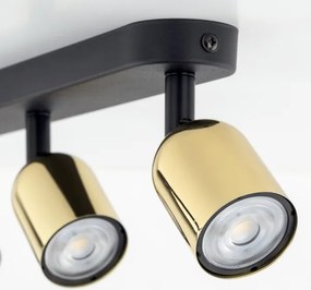 LED bodové svietidlo TOP 3xGU10/10W/230V čierna/zlatá