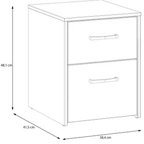 Nočný stolík URO dub artisan/biela