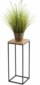 STOJAN NA KVETINÁČ BASICLOFT 60X24X24 CM ČIERNA/HNEDÁ