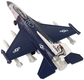 Lean Toys Stíhačka na trecí pohon - 1:72 Tmavomodrá