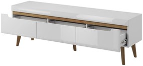 CatN TV stolík VANILA, 160 cm, biela