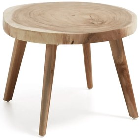 Okrúhly odkladací stolík z masívu munggur ø 65 cm Wellcres – Kave Home