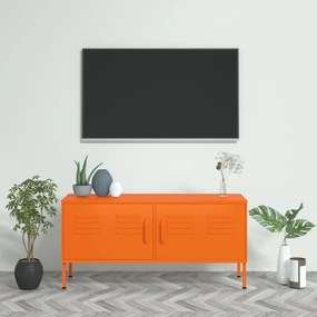 TV skrinka oranžová 105x35x50 cm oceľ