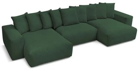 Zelená menčestrová rohová pohovka Voltaire – Bobochic Paris