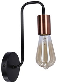 Candellux Čierne nástenné svíetidlo Herpe pre žiarovku E27 21-66855