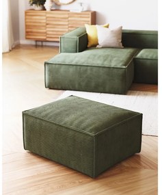 Zelená menčestrová podnožka Blok – Kave Home