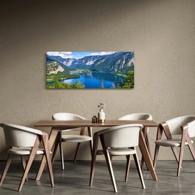 Obraz - Halštatské jazero, Hallstatt, Rakúsko (120x50 cm)