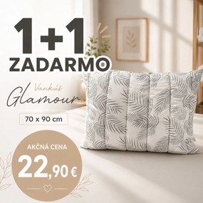 INTERMEDIC SK 1+1 Zadarmo Vankúš štepovaný z mikrovlákna Glamour 70x90 cm
