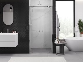 Mexen Exo, dvojité krídlové sprchové dvere 80x200 cm, 6mm číre sklo, chrómový profil, 8182-080-000-01-00