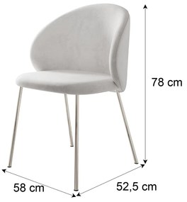 JEDÁLENSKÁ STOLIČKA ABREE BÉŽOVÁ + ZLATÉ NOHY