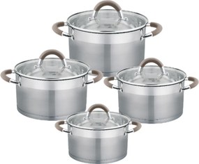 Haus Roland Súprava nerezového riadu, 8-dielna, sivé úchyty