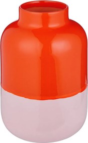 TWO TONE Váza 22 cm - oranžová/ružová