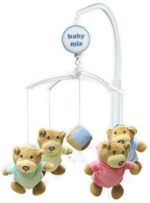 Kolotoč nad postieľku Baby Mix Medvedíky a kocka