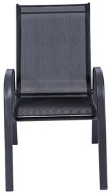 Záhradný jedálenský set Porto 150 cm + 4x kovová stolička Ramada