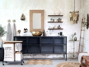 Prírodné antik nástenné zrkadlo z recyklovaného dreva Cilla - 60*5*90 cm