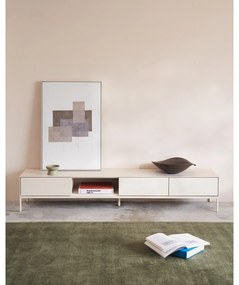 Biely TV stolík 195x35 cm Vedrana – Kave Home