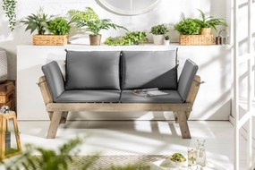 Záhradná lavica Mutual 152 cm sivá akácia