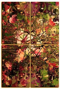 Obraz na plátne - Kvetinové grunge pozadia - obdĺžnik 7108FD (90x60 cm)