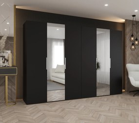 Šatníková skriňa 300 cm Mirabella 2 (čierna + kašmír). Akcia -20%. Vlastná spoľahlivá doprava až k Vám domov. 1126441