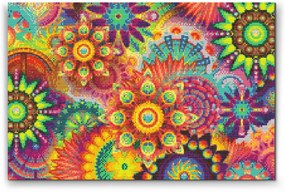 Gario Diamantové maľovanie Mandala 6 Rozmery: 60 x 40 cm, Rámovanie: Iba zrolované plátno, Diamanty: Okrúhle