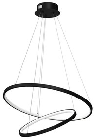 LED Luster na lanku HOOP LED/51W/230V pr. 60 cm 4000K čierna