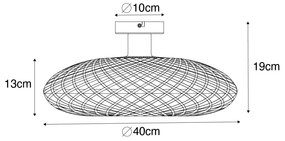 Orientálne stropné svietidlo bambus 40 cm - Ostrava