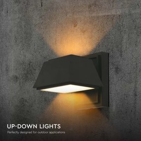 LED Vonkajšie nástenné svietidlo LED/15W/230V IP65 3000K čierna