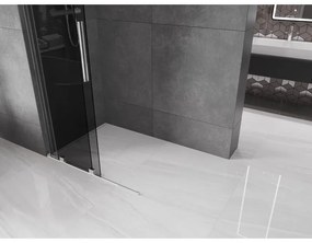 Mexen Velar L, posuvná sprchová zástena Walk-in 90 x 200 cm, 8mm šedé sklo, chrómová, 871-090-003-43-01