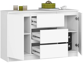 Komoda 120 cm K016 biela
