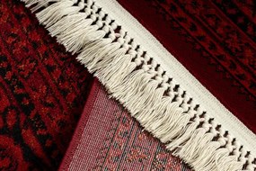Koberec ORIENT 5365 so strapcami, rám / orientálny, bordový / čierny