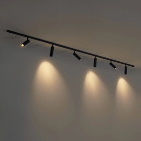 Moderný koľajnicový systém so 6 bodovými svetlami čierny 1-fázový - Slimline Uzzy