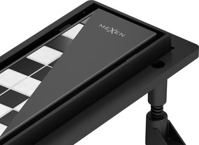 Mexen Flat ABS, sprchový odtokový žľab 2v1 70 cm, čierna matná, 1769070