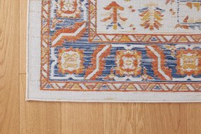 Šnúrkový obojstranný koberec ECHO FLORAL Ivory