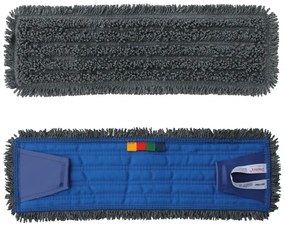 Mop so záložkami Standard, 40 cm - mikrovlákno, sivá