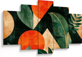 Obraz - Geometrické prírodné motívy II. (150x105 cm)