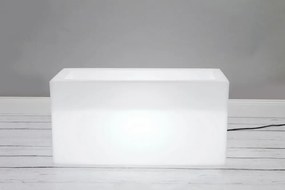 MONUMO Dizajnový kvetináč MONUMO LUNGO - s osvetlením biely