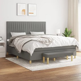 Boxspring posteľ s matracom tmavosivá 180x200 cm látka 3137334