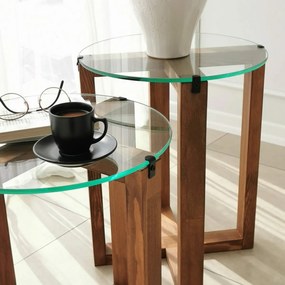 Súprava odkladacích stolíkov Amalfi Walnut, 2 ks