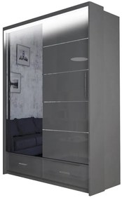 Šatníková skriňa Multi 150, sivá